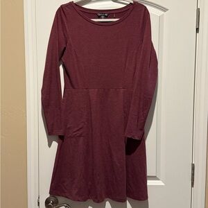 Toad&Co Women's Long Sleeve Dress - Burgundy